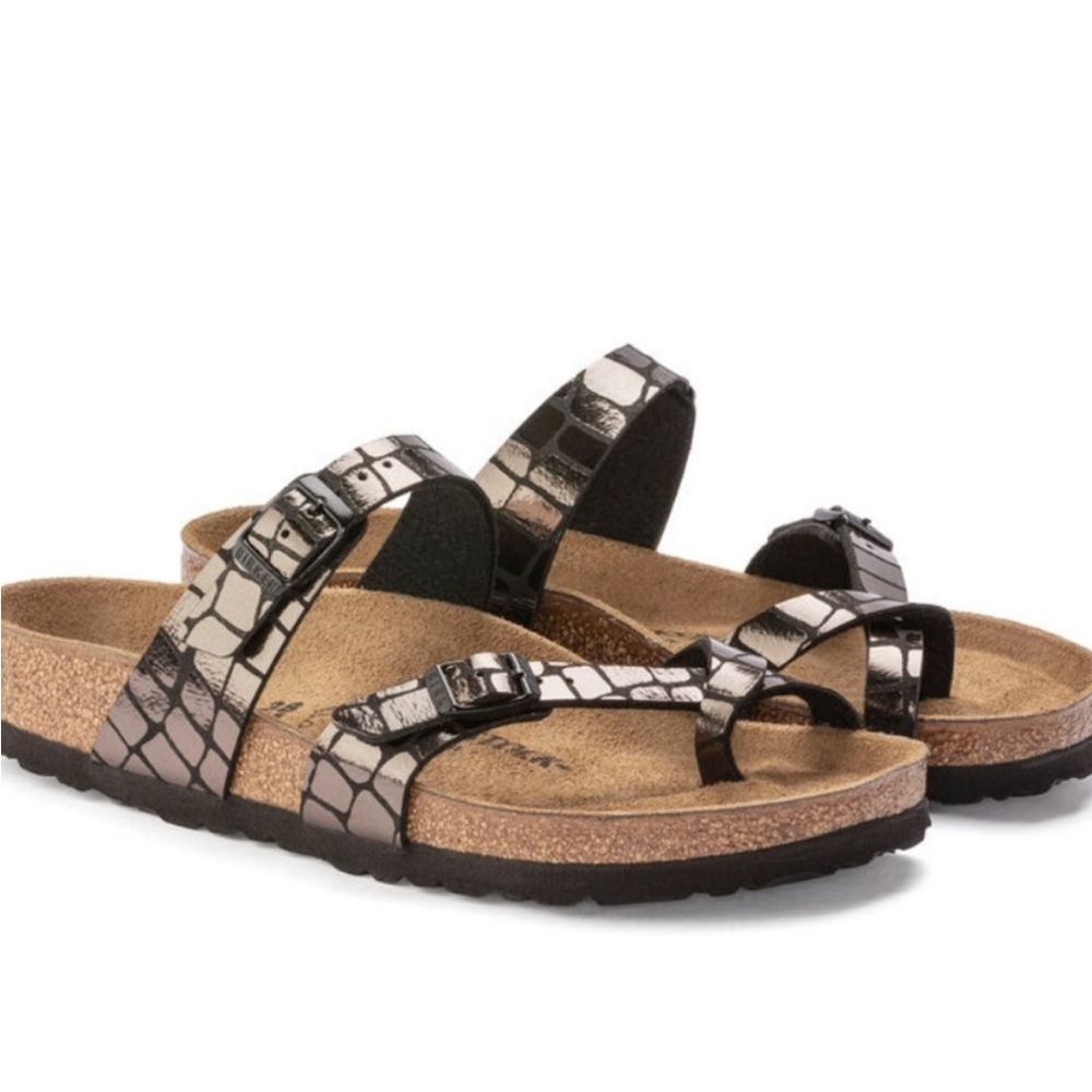 NWT 🍭 Birkenstock Mayari Gator Black 38/7W